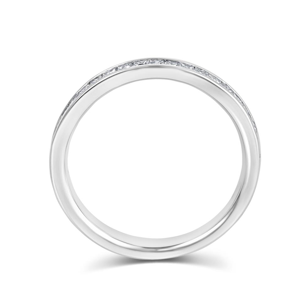 Platinum Princess Cut Diamond Channel Set Eternity Ring 0.50ct Thumbnail Image 2