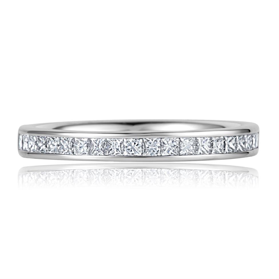 Platinum Princess Cut Diamond Channel Set Eternity Ring 0.50ct Thumbnail Image 1