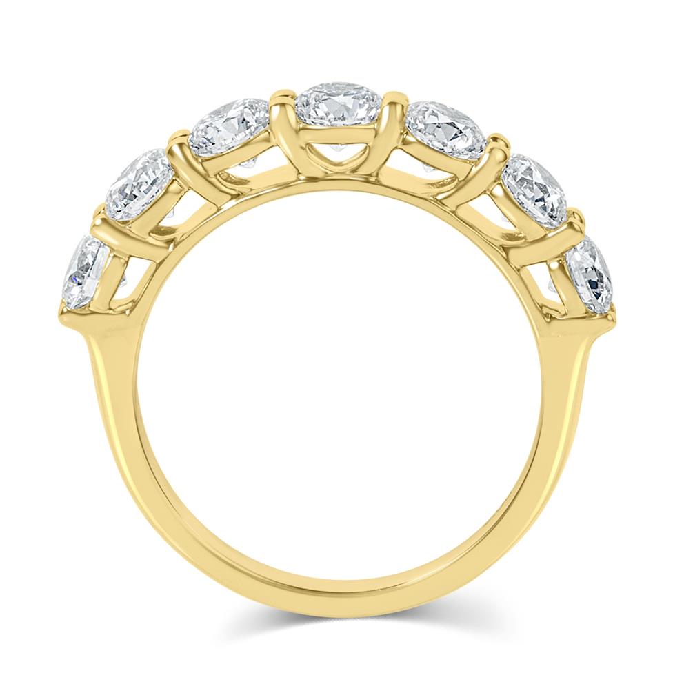 18ct Yellow Gold Diamond Seven Stone Eternity Ring 2.00ct Thumbnail Image 3