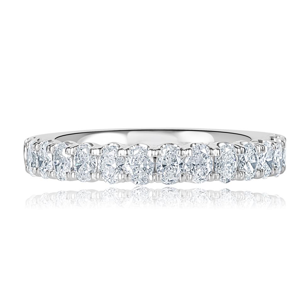 Platinum Diamond Half Eternity Ring 0.95ct  Thumbnail Image 2