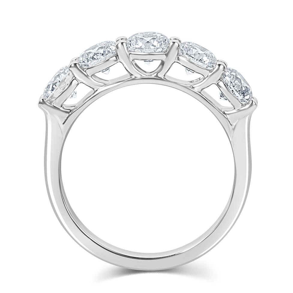 Platinum Diamond Five Stone Half Eternity Ring 2.00ct  Thumbnail Image 3