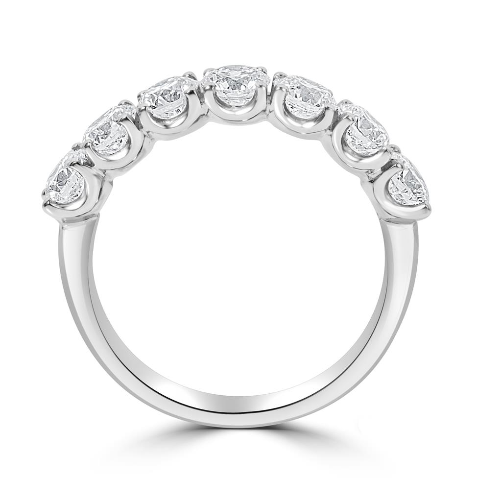 Platinum Diamond Seven Stone Half Eternity Ring 1.70ct Thumbnail Image 3
