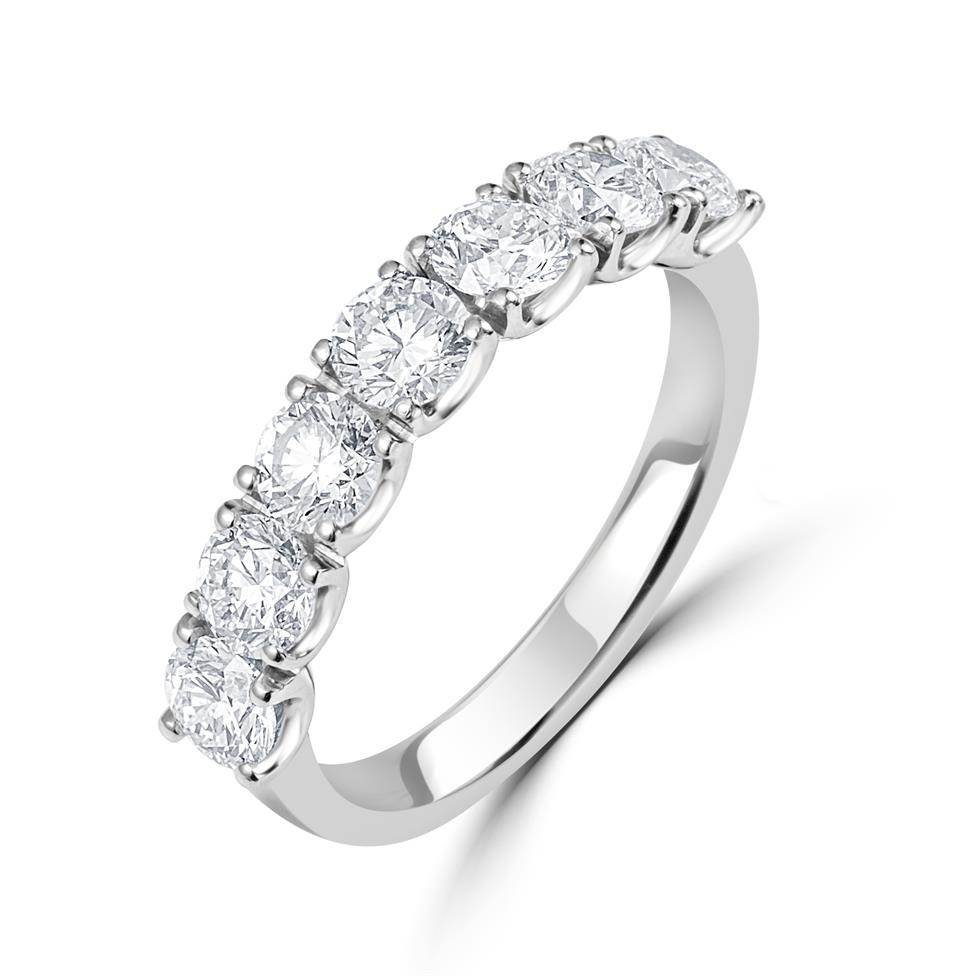 Platinum Diamond Seven Stone Half Eternity Ring 1.70ct Thumbnail Image 0