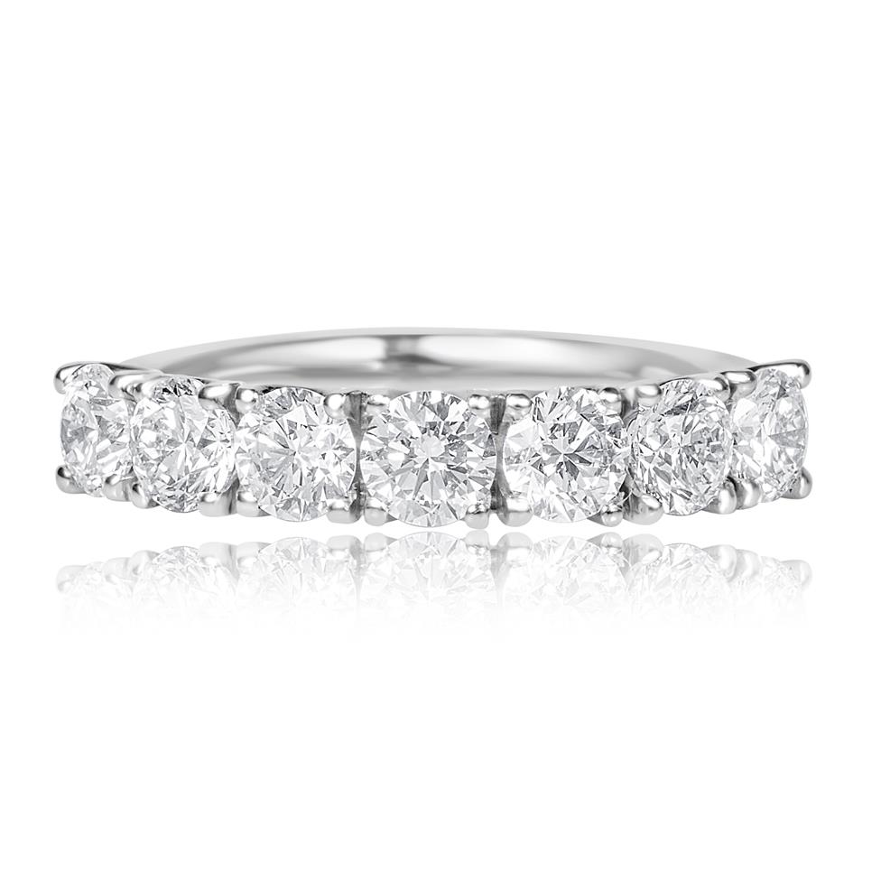 Platinum Diamond Seven Stone Half Eternity Ring 1.70ct Thumbnail Image 2