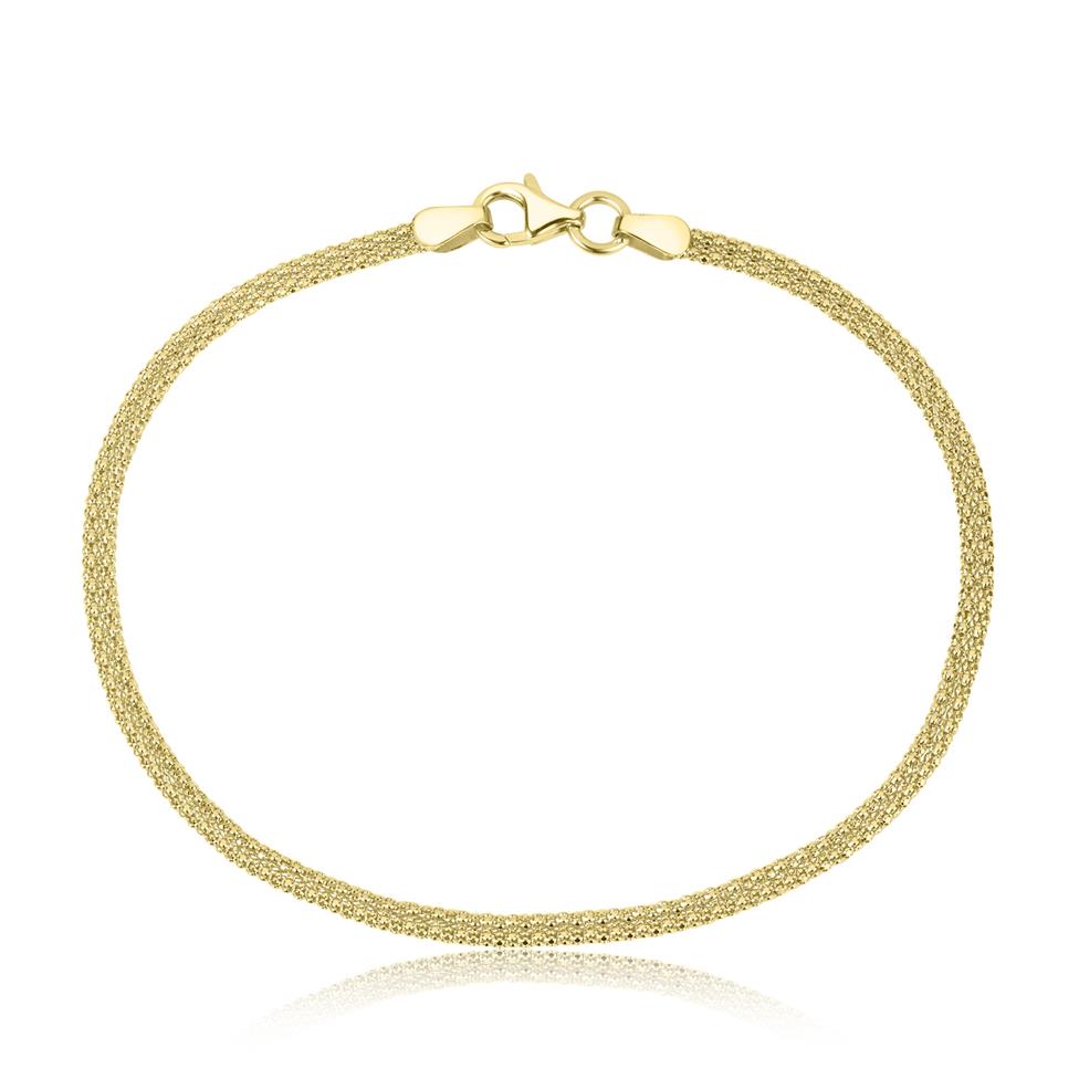 18ct Yellow Gold Double Row Woven Bracelet Thumbnail Image 0