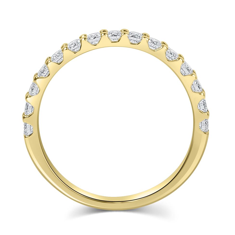 18ct Yellow Gold Diamond Half Eternity Ring 0.50ct Thumbnail Image 3