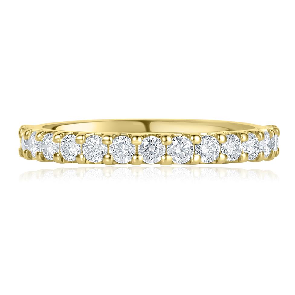 18ct Yellow Gold Diamond Half Eternity Ring 0.50ct Thumbnail Image 2