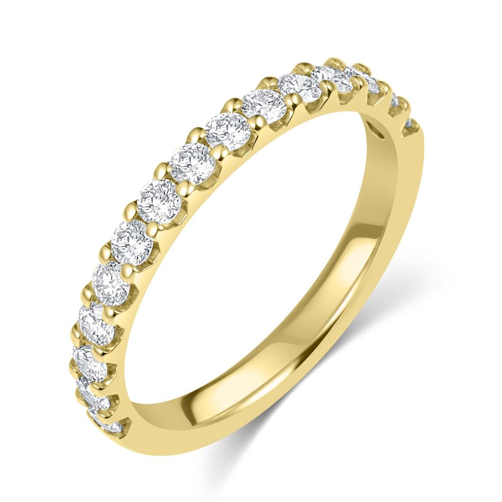 18ct Yellow Gold Diamond Half Eternity Ring 0.50ct Thumbnail Image 0