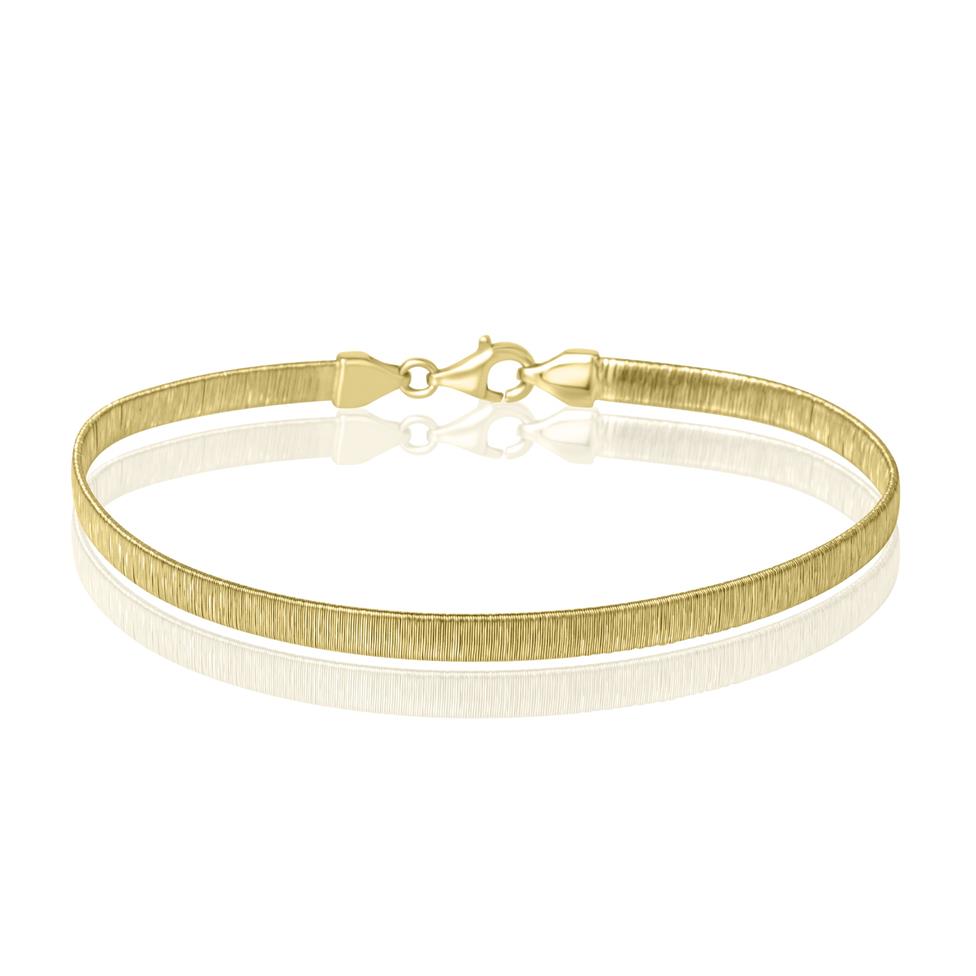 Sahara 18ct Yellow Gold Woven Gold Bracelet Thumbnail Image 0