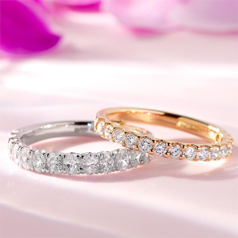 18ct Yellow Gold Diamond Half Eternity Ring 0.50ct Thumbnail Image 1