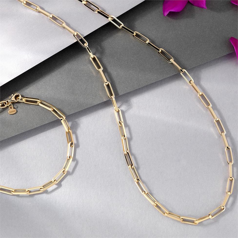 18ct Yellow Gold Paperlink Bracelet Thumbnail Image 2