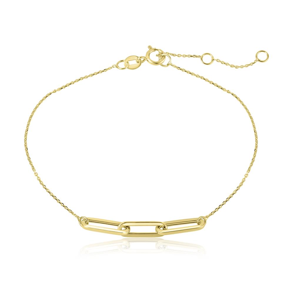 18ct Yellow Gold Paperlink Bracelet Thumbnail Image 0