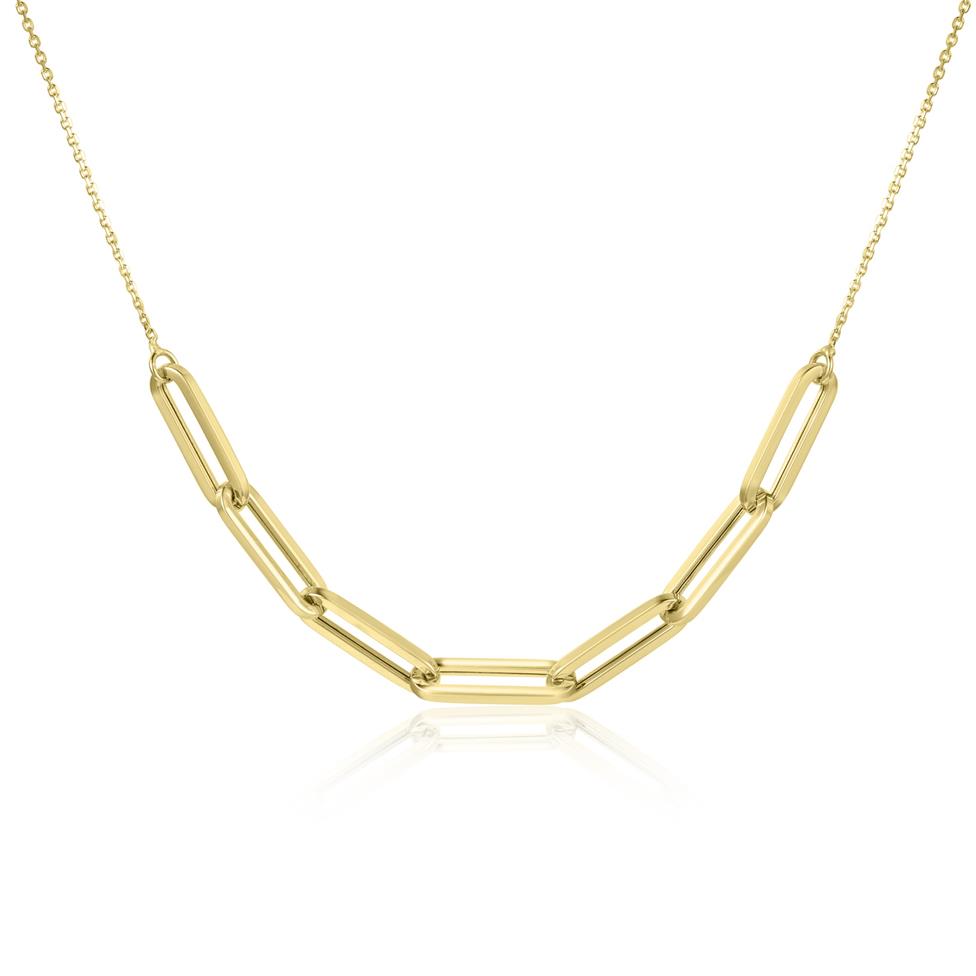 18ct Yellow Gold Paperlink Necklace Thumbnail Image 2
