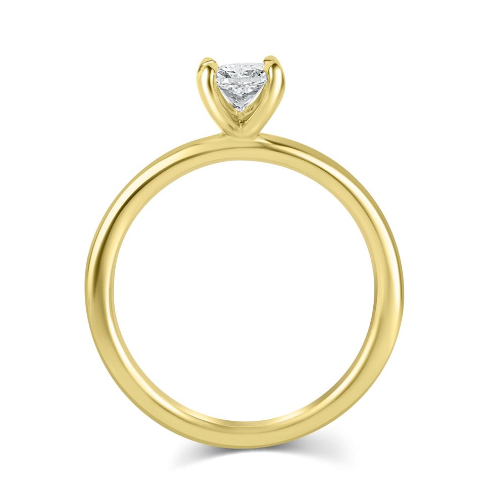 18ct Yellow Gold Radiant Diamond Solitaire Engagement Ring 1.00ct Thumbnail Image 2