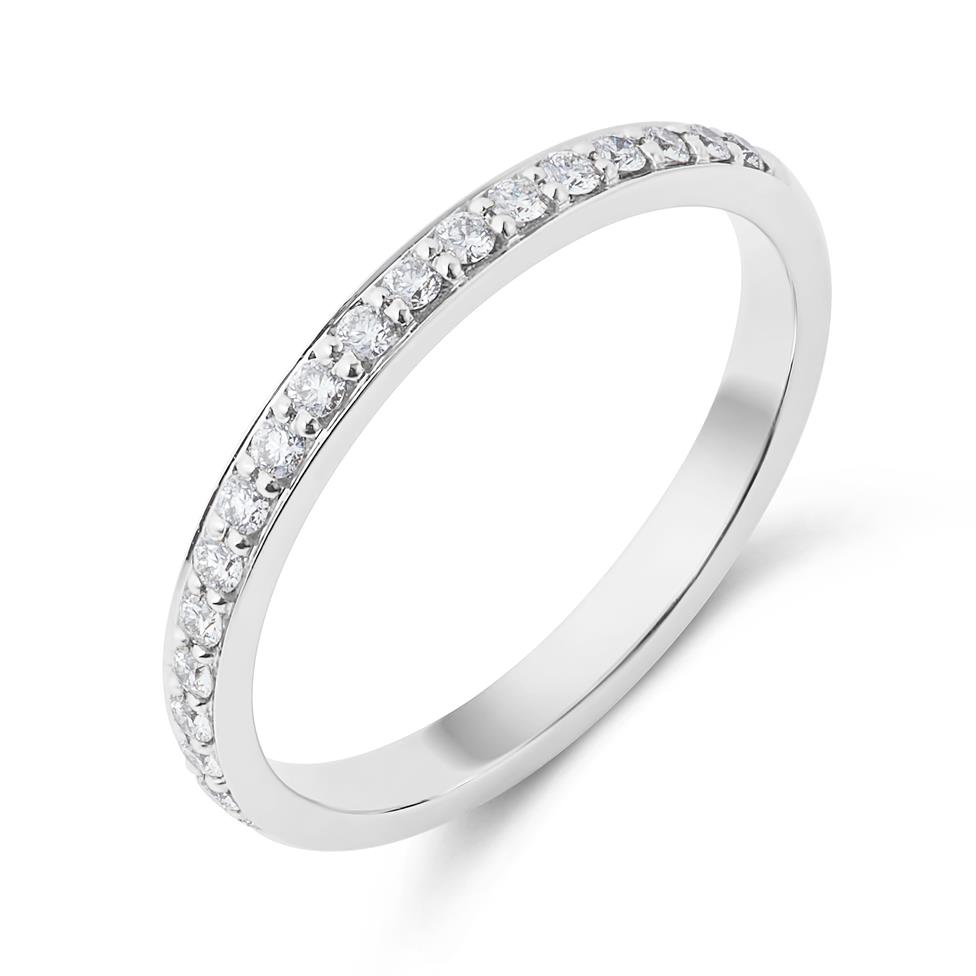 Platinum Diamond Half Eternity Ring 0.20ct Thumbnail Image 0