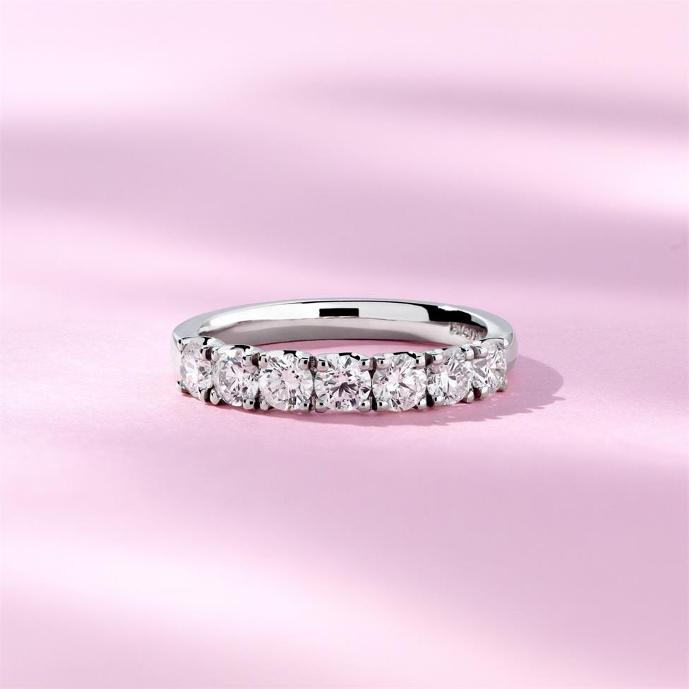 Platinum Diamond Seven Stone Eternity Ring 0.70ct Thumbnail Image 1