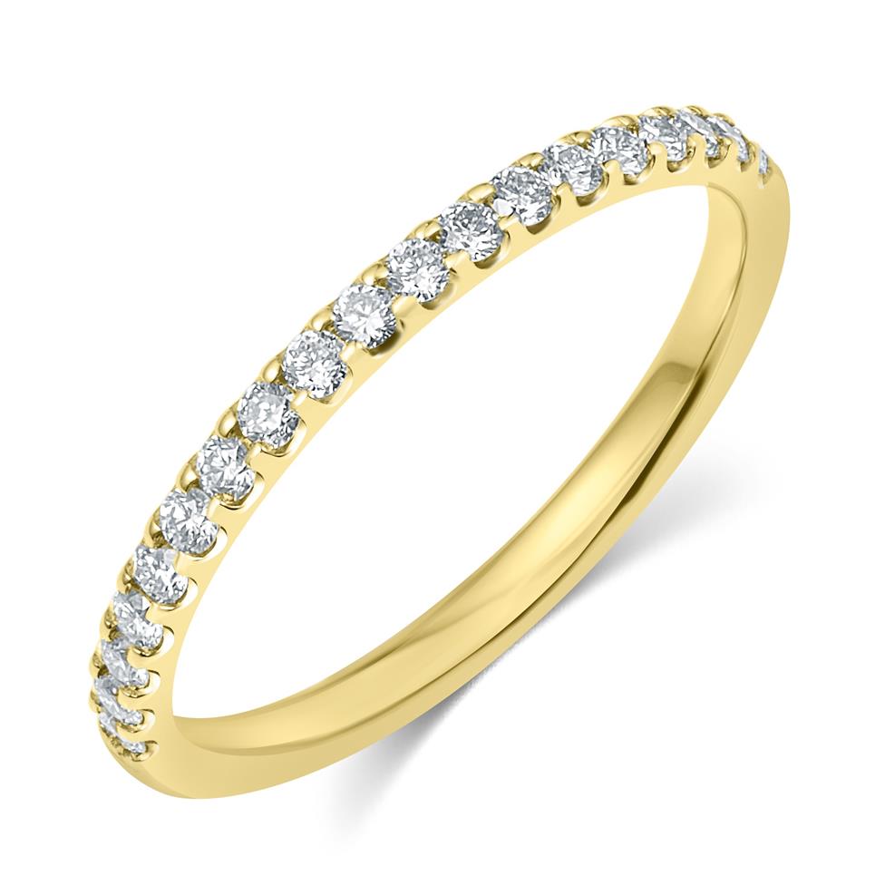 18ct Yellow Gold Diamond Half Eternity Ring 0.23ct Thumbnail Image 0