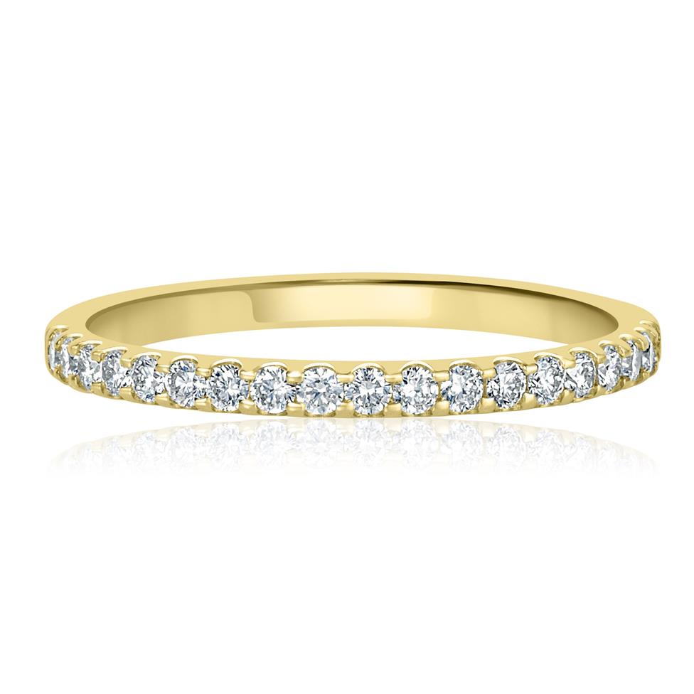 18ct Yellow Gold Diamond Half Eternity Ring 0.23ct Thumbnail Image 1