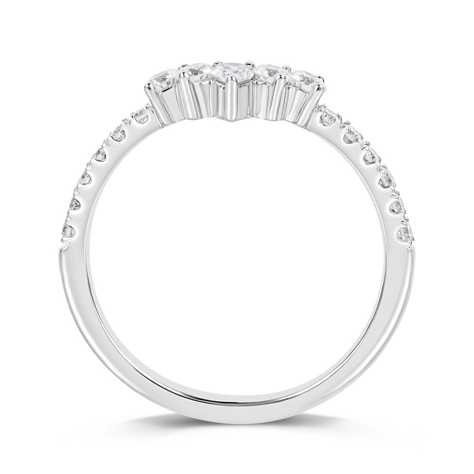 Platinum Shaped Diamond Wedding Band 0.48ct Thumbnail Image 2