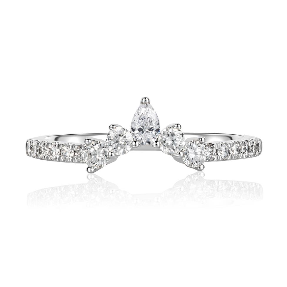 Platinum Shaped Diamond Wedding Band 0.48ct Thumbnail Image 1