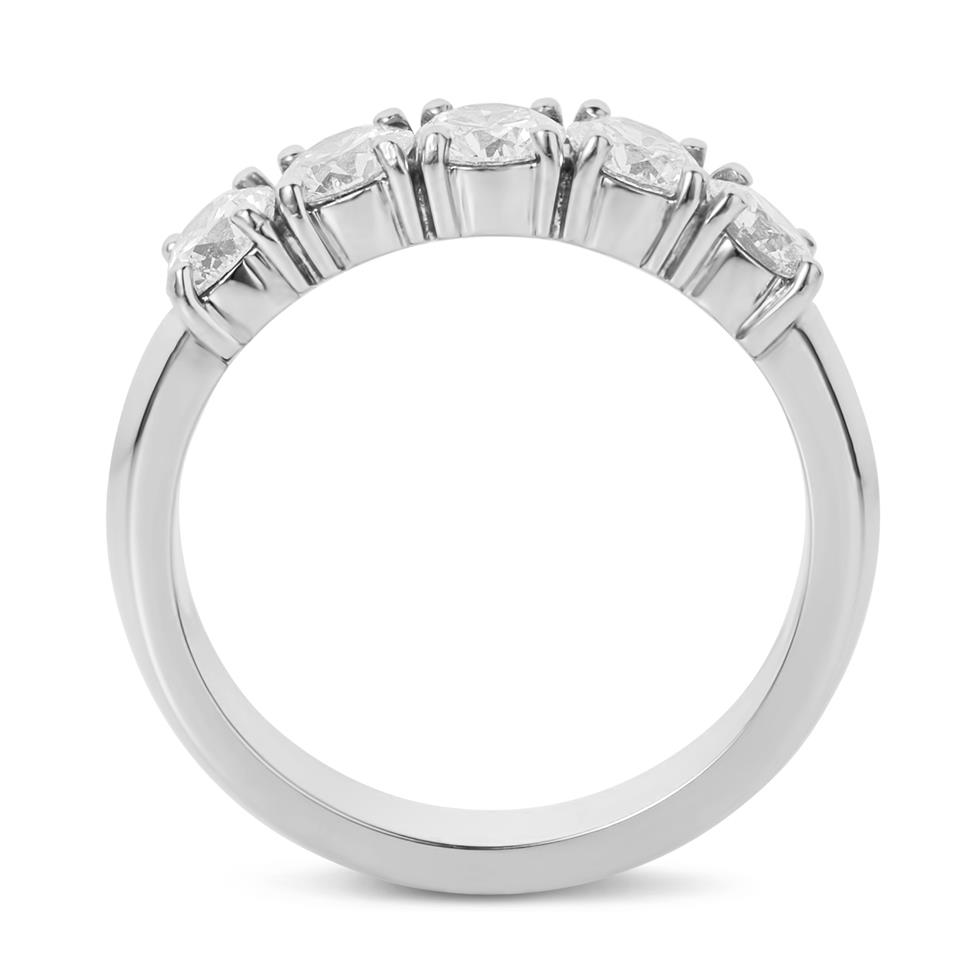 Platinum Five Stone Diamond Eternity Ring 1.50ct Thumbnail Image 2