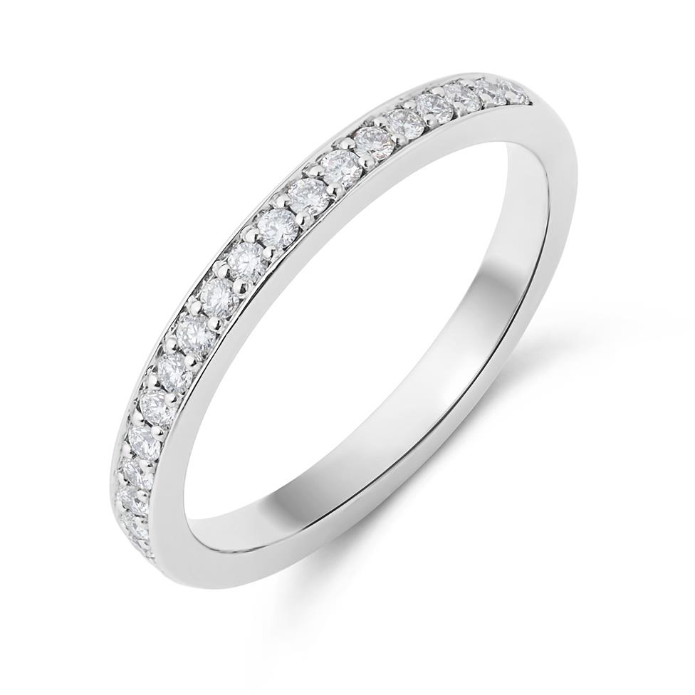 Platinum Diamond Half Eternity Ring 0.20ct Thumbnail Image 0