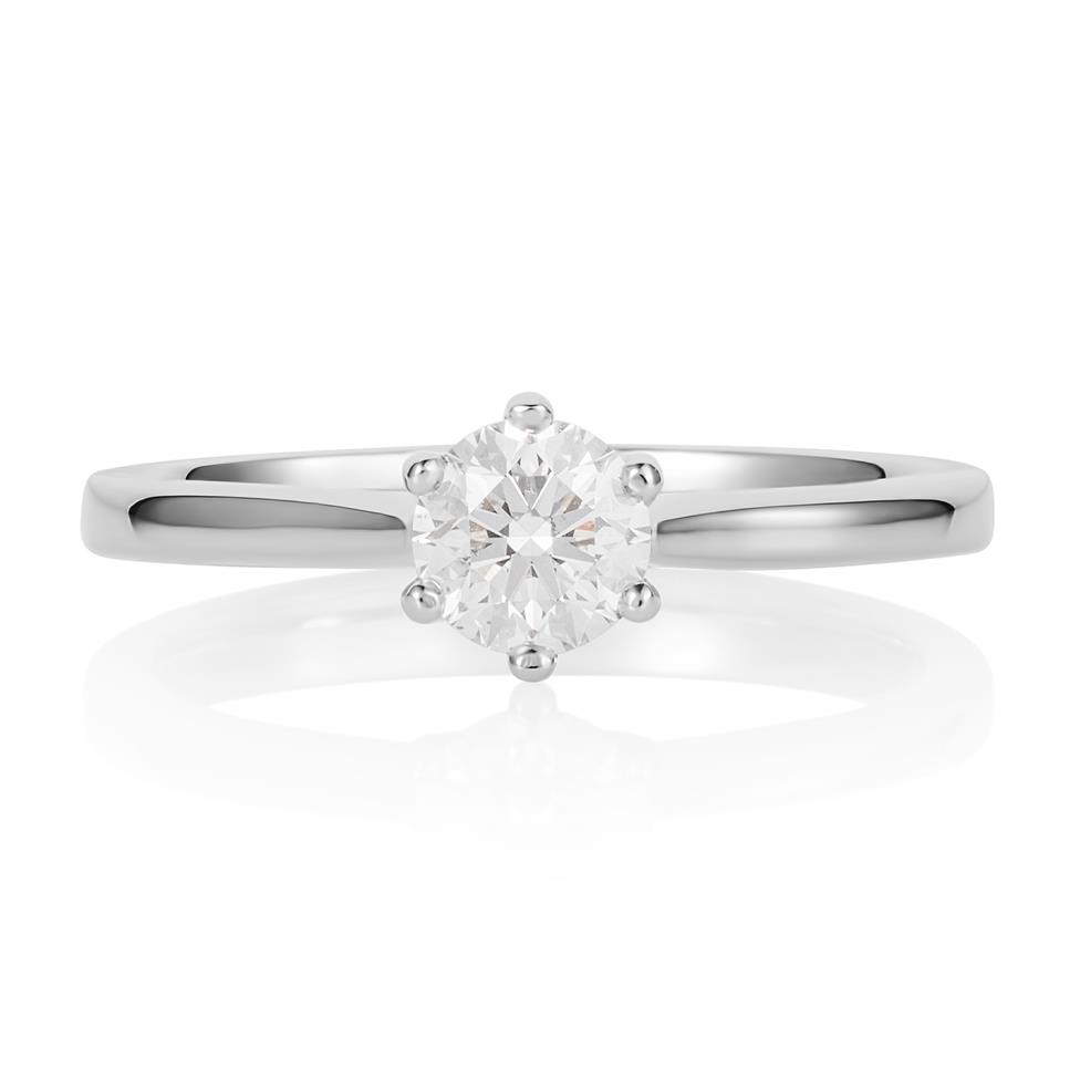 Platinum Six Claw Design Diamond Solitaire Engagement Ring 0.50ct Thumbnail Image 1