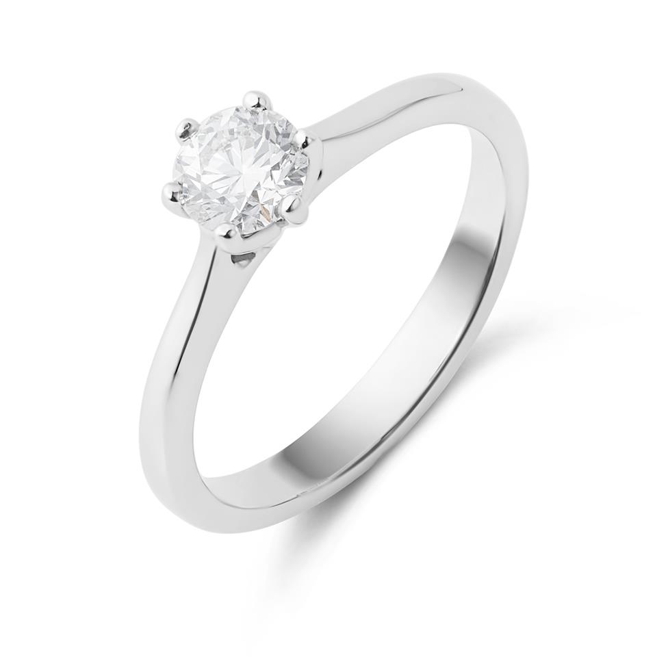 Platinum Six Claw Design Diamond Solitaire Engagement Ring 0.50ct Thumbnail Image 0