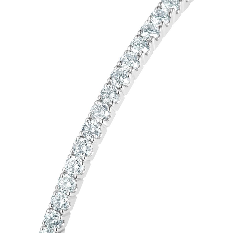 18ct White Gold Diamond Line Bangle 2.50ct Thumbnail Image 3
