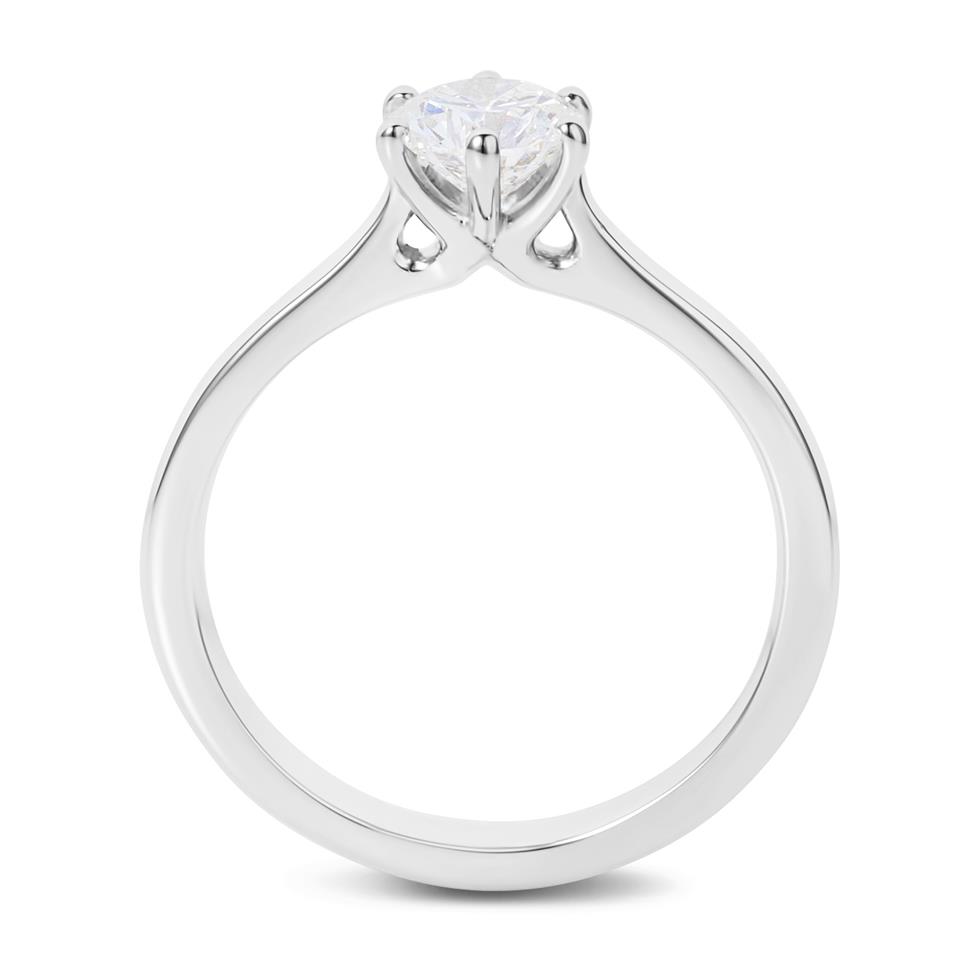 Platinum Six Claw Design Diamond Solitaire Engagement Ring 0.70ct Thumbnail Image 3