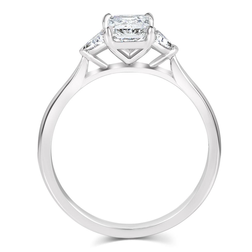 Platinum Radiant Cut Three Stone Diamond Engagement Ring 1.00ct Thumbnail Image 3