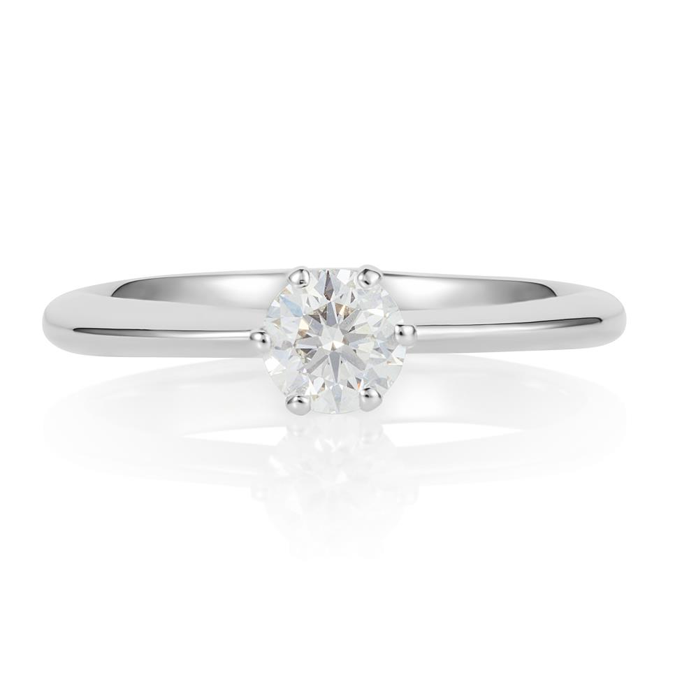 Platinum Six Claw Design Diamond Solitaire Engagement Ring 0.40ct Thumbnail Image 1
