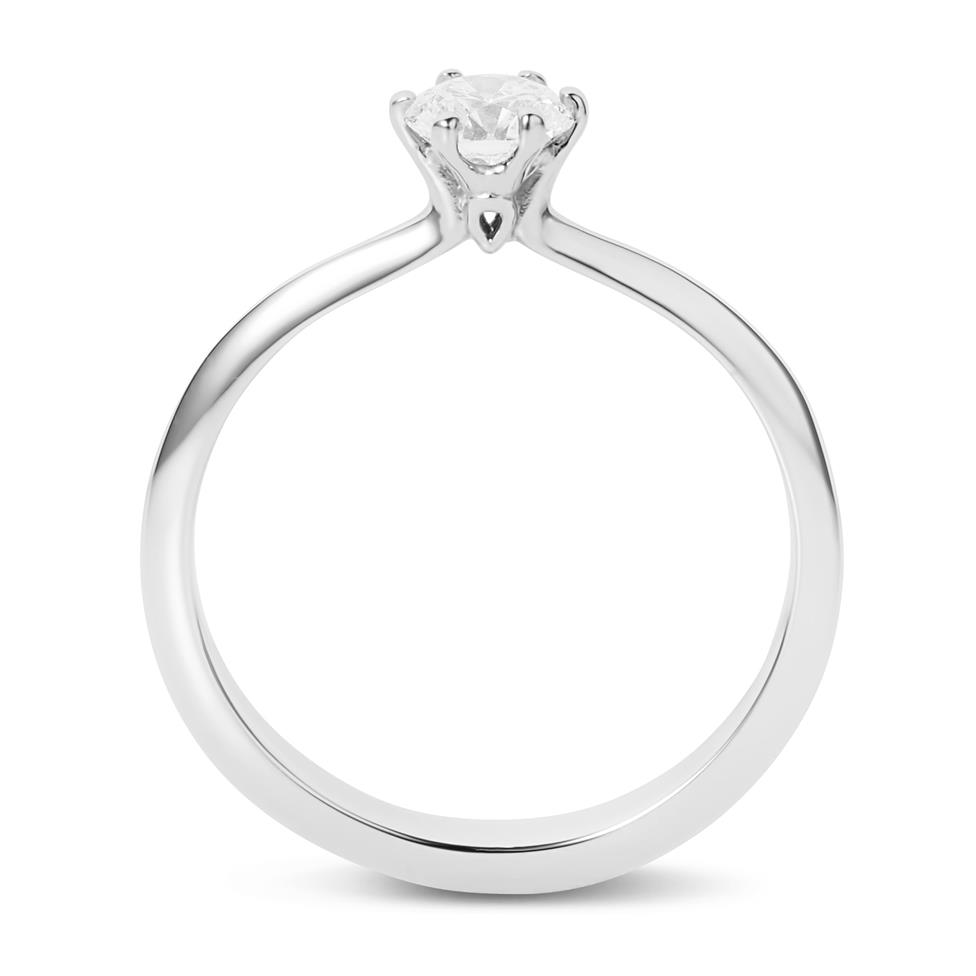 Platinum Six Claw Design Diamond Solitaire Engagement Ring 0.40ct Thumbnail Image 2