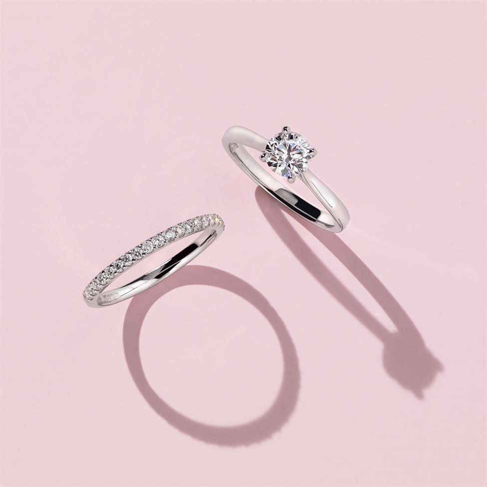 Platinum Diamond Solitaire Engagement Ring 0.80ct Thumbnail Image 1