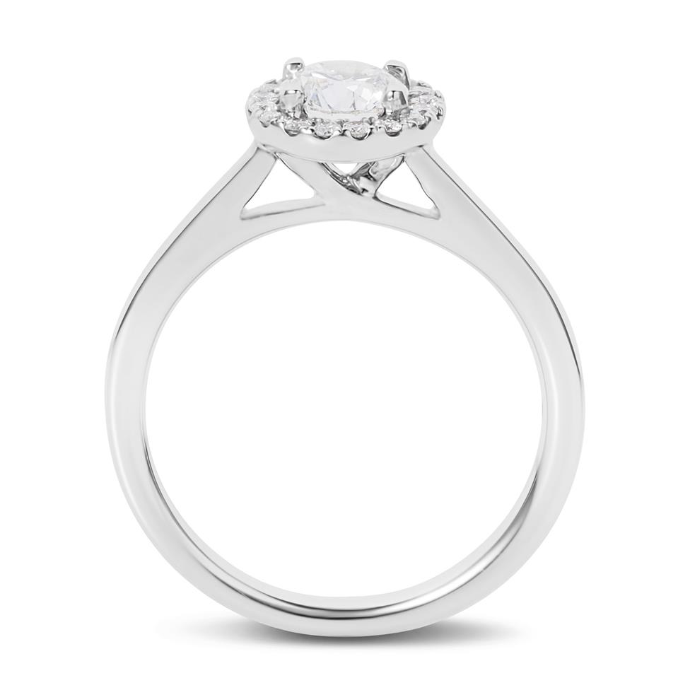 Platinum Diamond Halo Engagement Ring 0.70ct Thumbnail Image 2