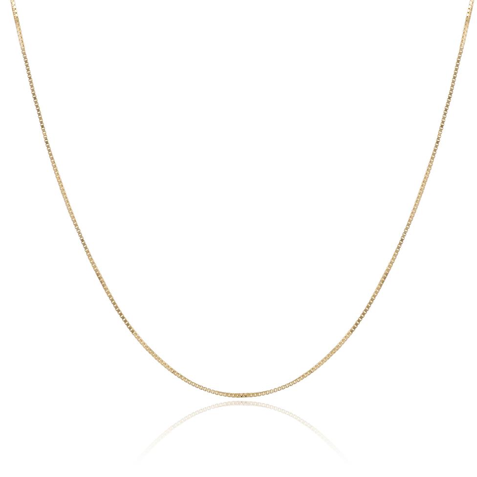18ct Yellow Gold Box Chain Thumbnail Image 1