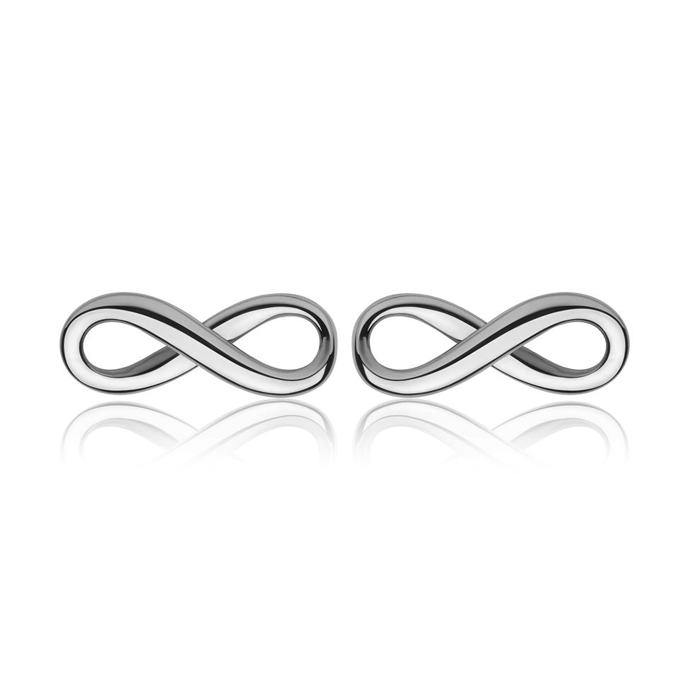 Infinity 18ct White Gold Stud Earrings
 Thumbnail Image 0
