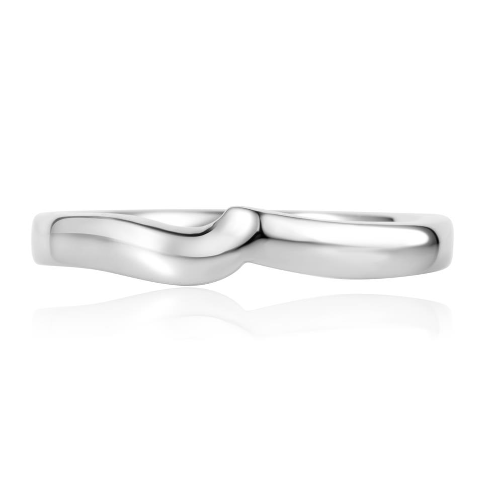 Platinum Shaped Wedding Ring Thumbnail Image 1