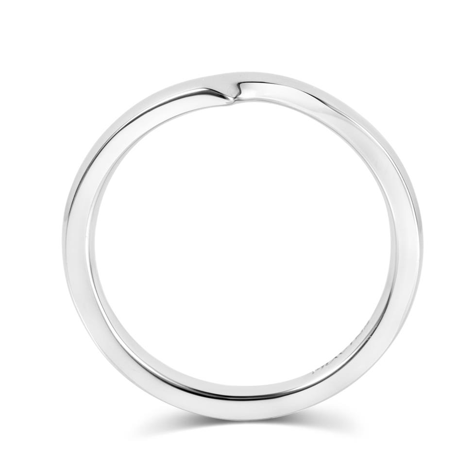 Platinum Shaped Wedding Ring Thumbnail Image 2
