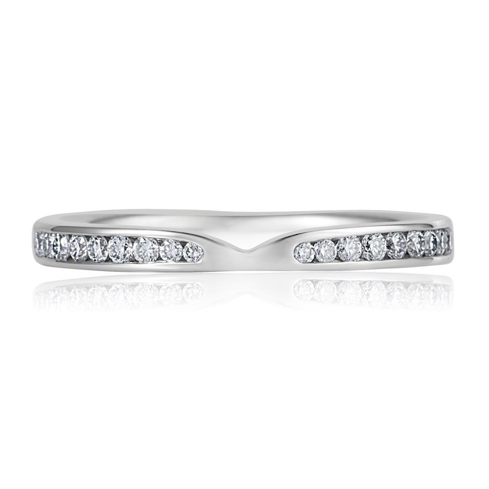 Platinum Diamond Set Wedding Ring 0.25ct Thumbnail Image 1
