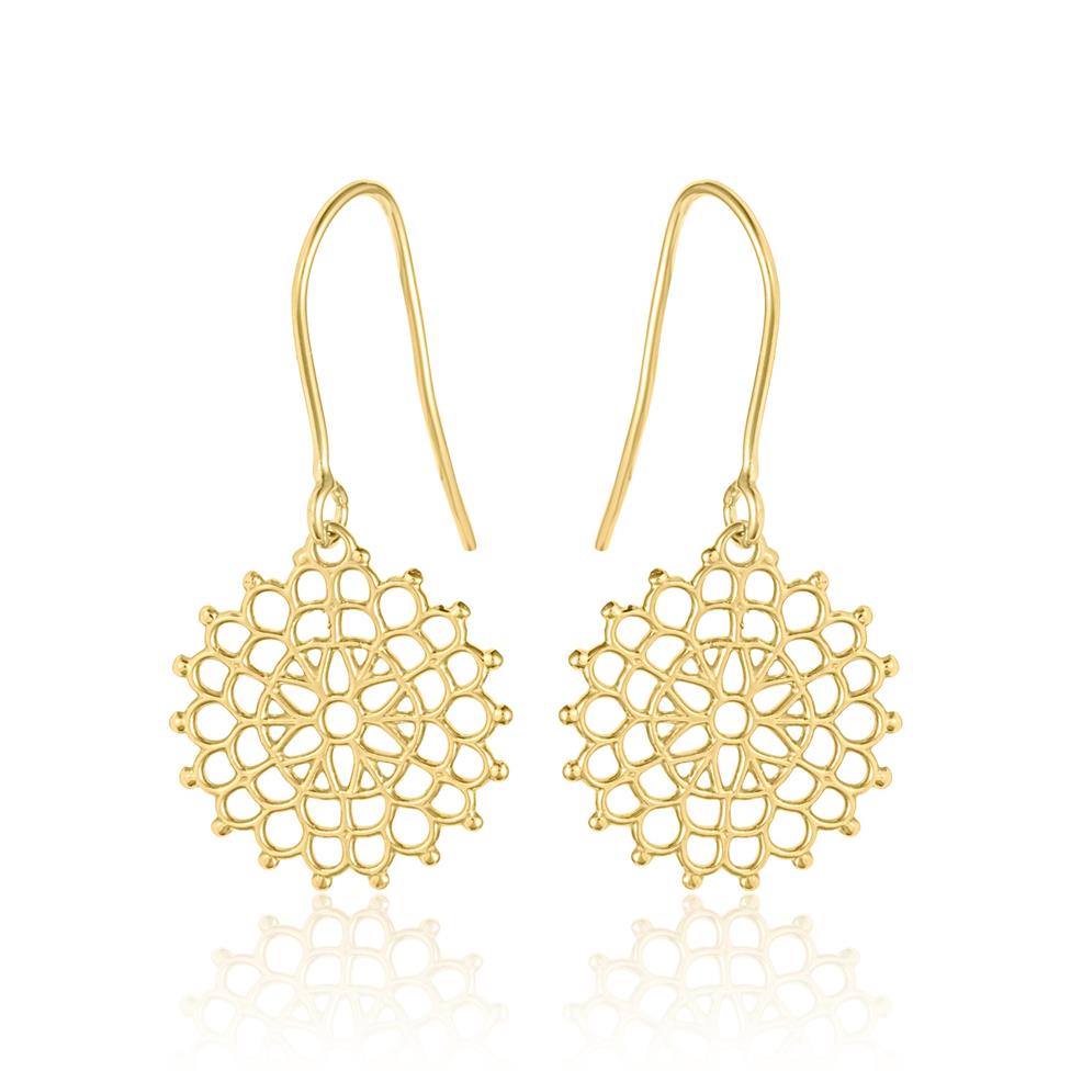 Element 18ct Yellow Gold Drop Earrings Thumbnail Image 0