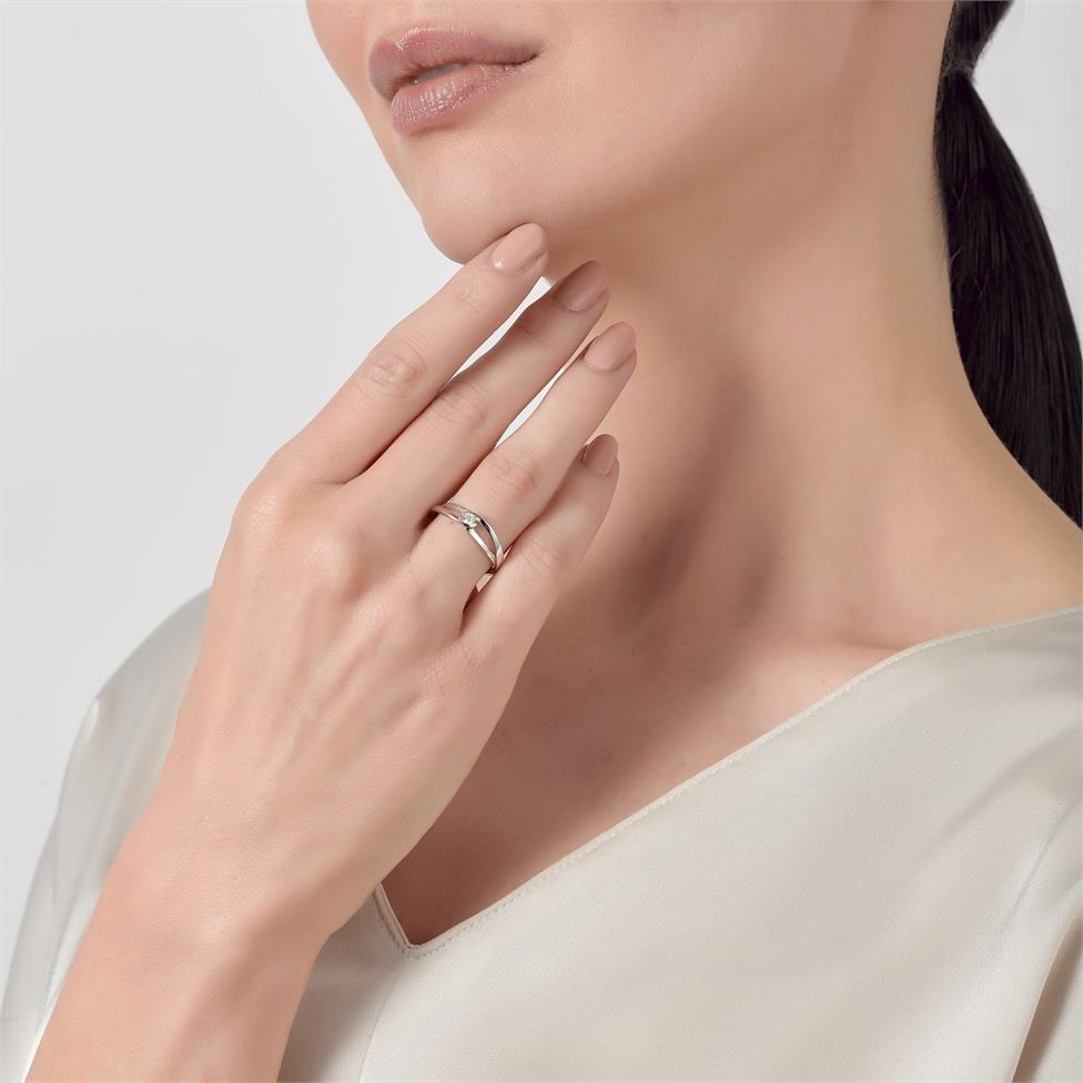 Mon Coeur 18ct White Gold Diamond Dress Ring 0.08ct Thumbnail Image 4