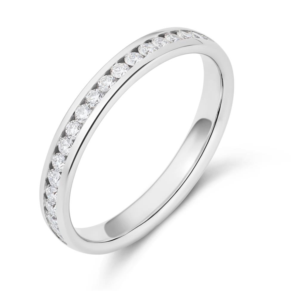 Platinum Diamond Half Eternity Ring 0.23ct Thumbnail Image 0