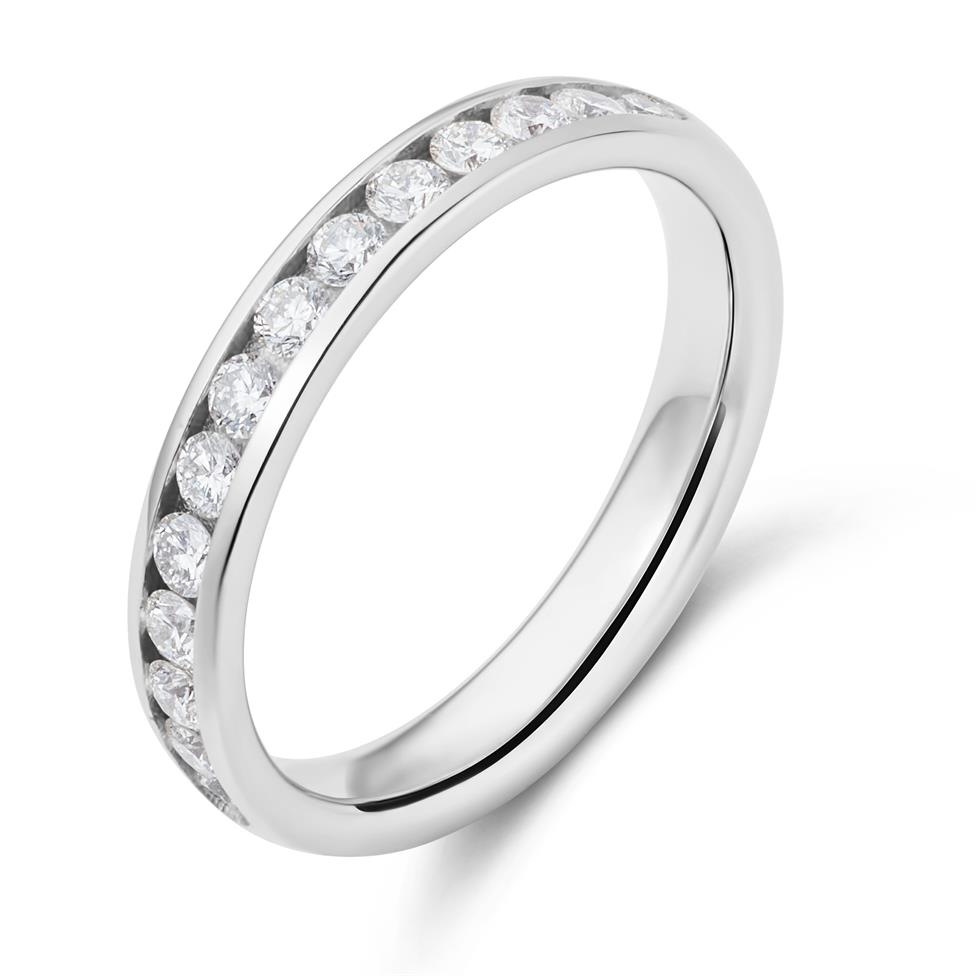 Platinum Diamond Half Eternity Ring 0.45ct Thumbnail Image 0