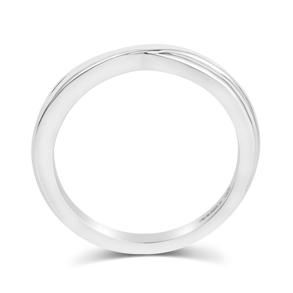 Platinum Twist Design Wedding Ring Thumbnail Image 2