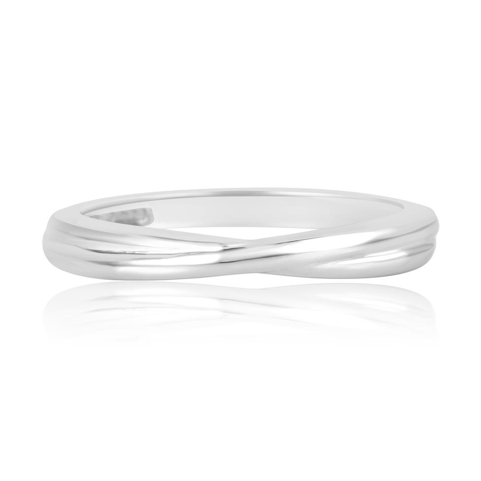 Platinum Twist Design Wedding Ring Thumbnail Image 3