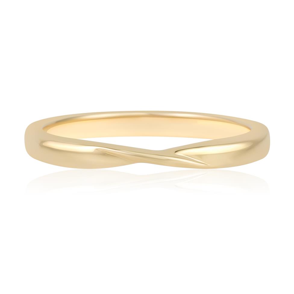 18ct Yellow Gold Twist Design Wedding Ring Thumbnail Image 2