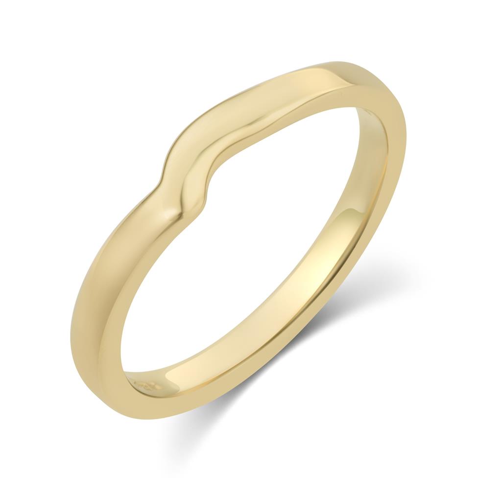 18ct Yellow Gold Shaped Wedding Ring  Thumbnail Image 0
