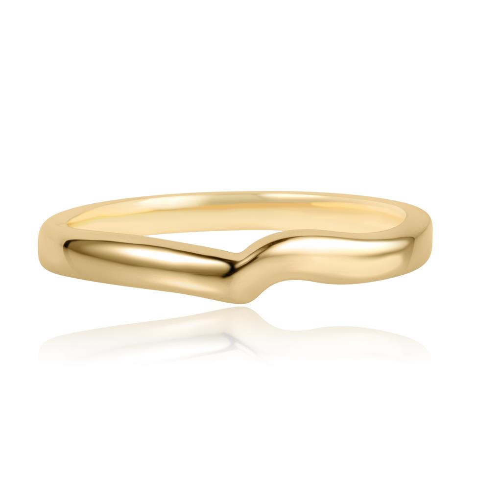 18ct Yellow Gold Shaped Wedding Ring  Thumbnail Image 1