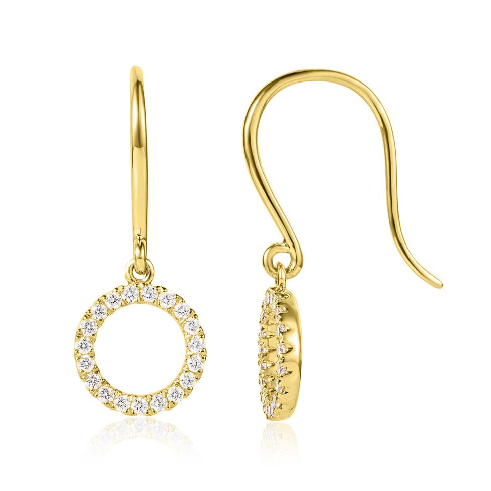 Union 18ct Yellow Gold Diamond Drop Earrings Thumbnail Image 0